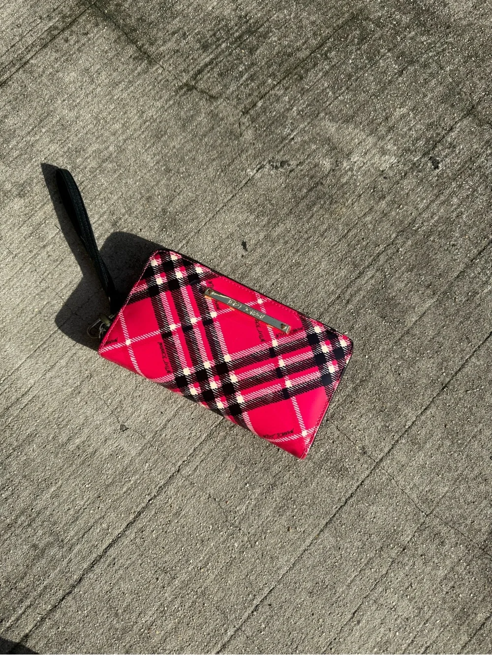 Vera Bradley Hot Pink Plaid Wristlet